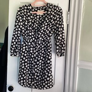 Kate Spade 100% Silk Tie Waist Shirt Dress EUC